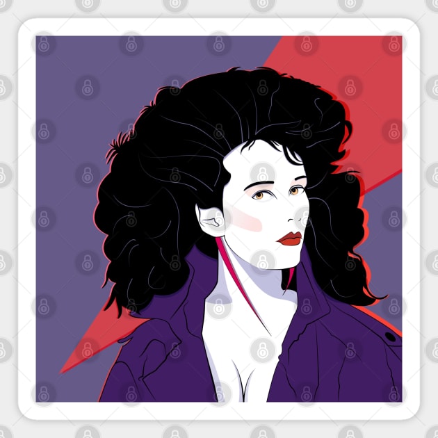 Jacket Lady 80s Patrick Nagel Magnet by di-age7